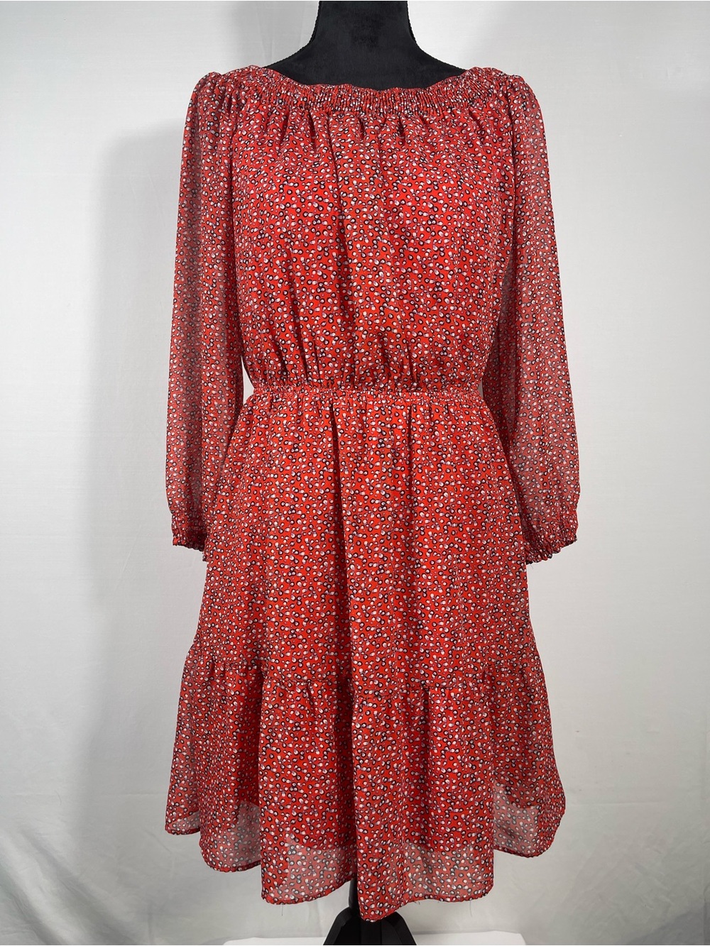 ECI New York Women’s Off Shoulder Smocked A-Line Dress M. SKU#0551